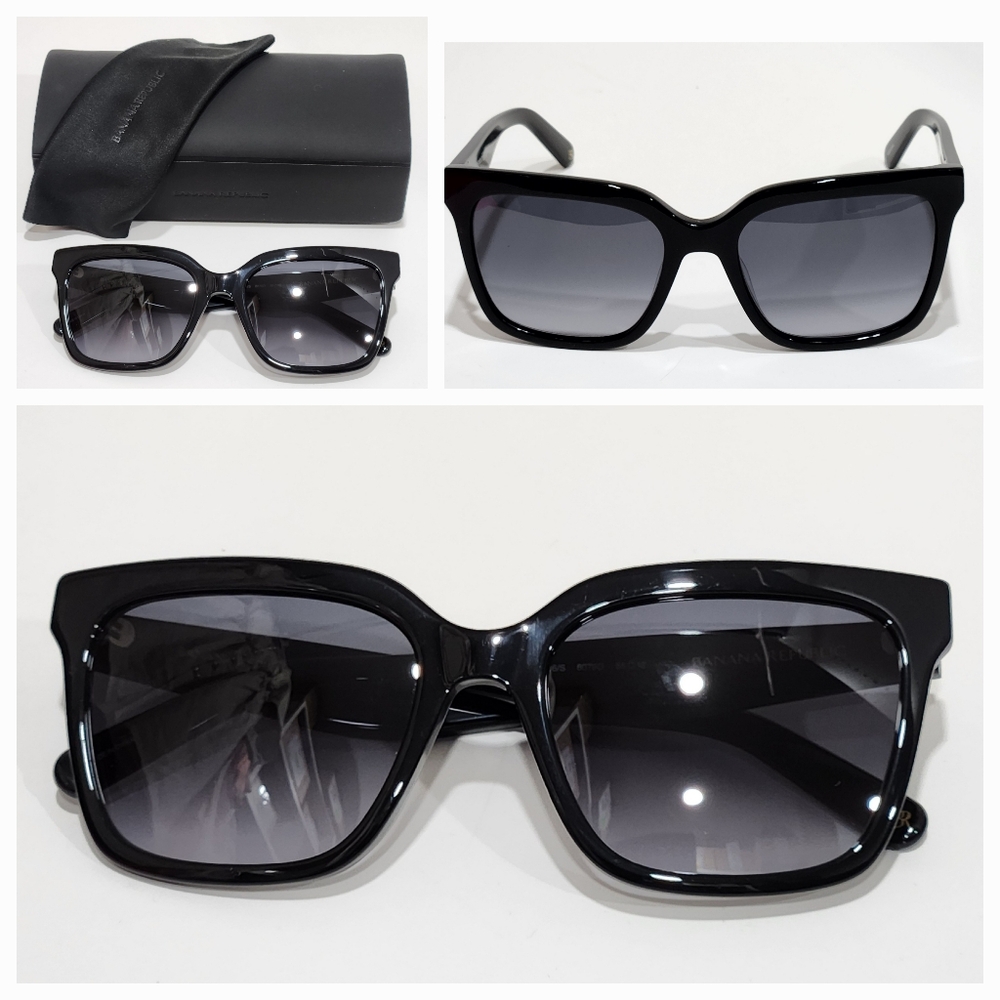 BANANA REPUBLIC BR 3006/S   Classic Black, Rectangular Woman's Sunglasses